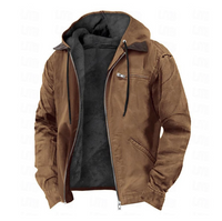 Herren-Jacke mit Kapuze und durchgehendem Reißverschluss