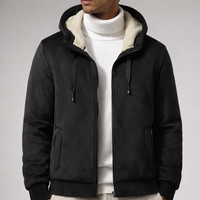 Herren-Kapuzenjacke mit Sherpa-Futter
