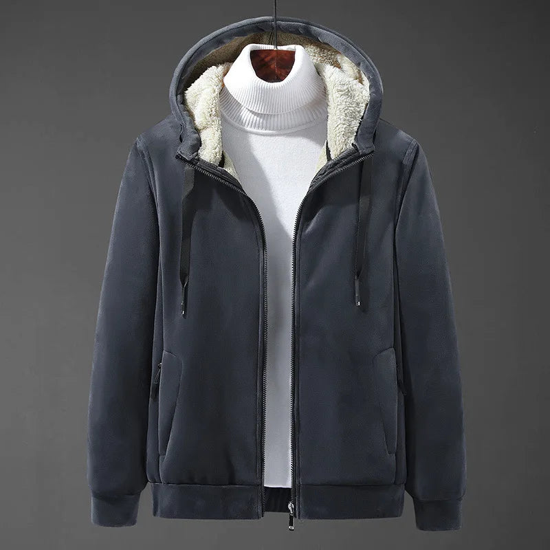 Herren-Kapuzenjacke mit Sherpa-Futter