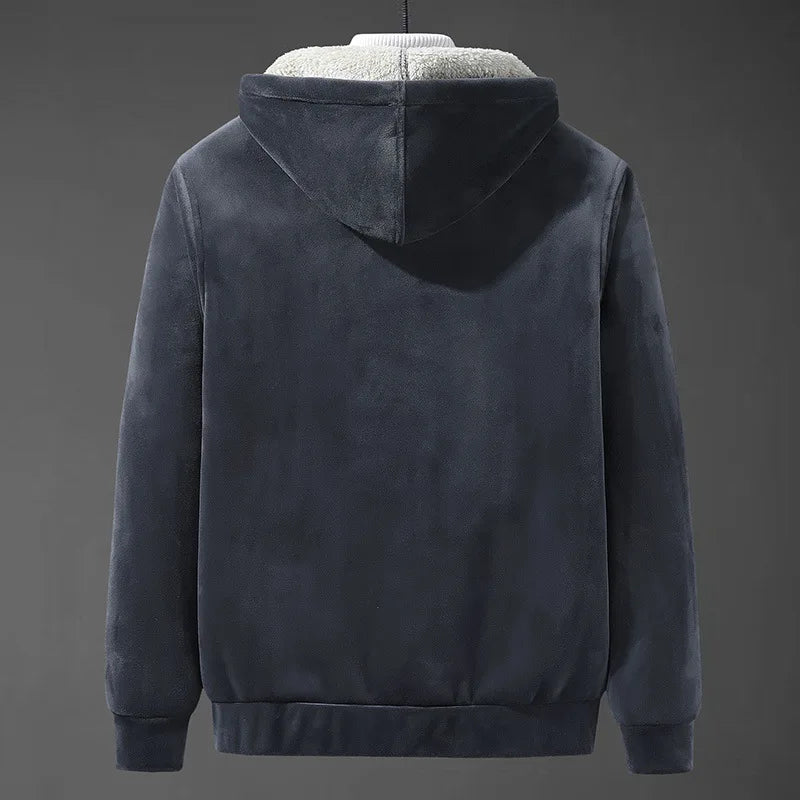 Herren-Kapuzenjacke mit Sherpa-Futter
