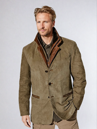 Herren-Lederjacke aus Hirschleder im Vintage-Stil – Klassische Eleganz & moderner Komfort
