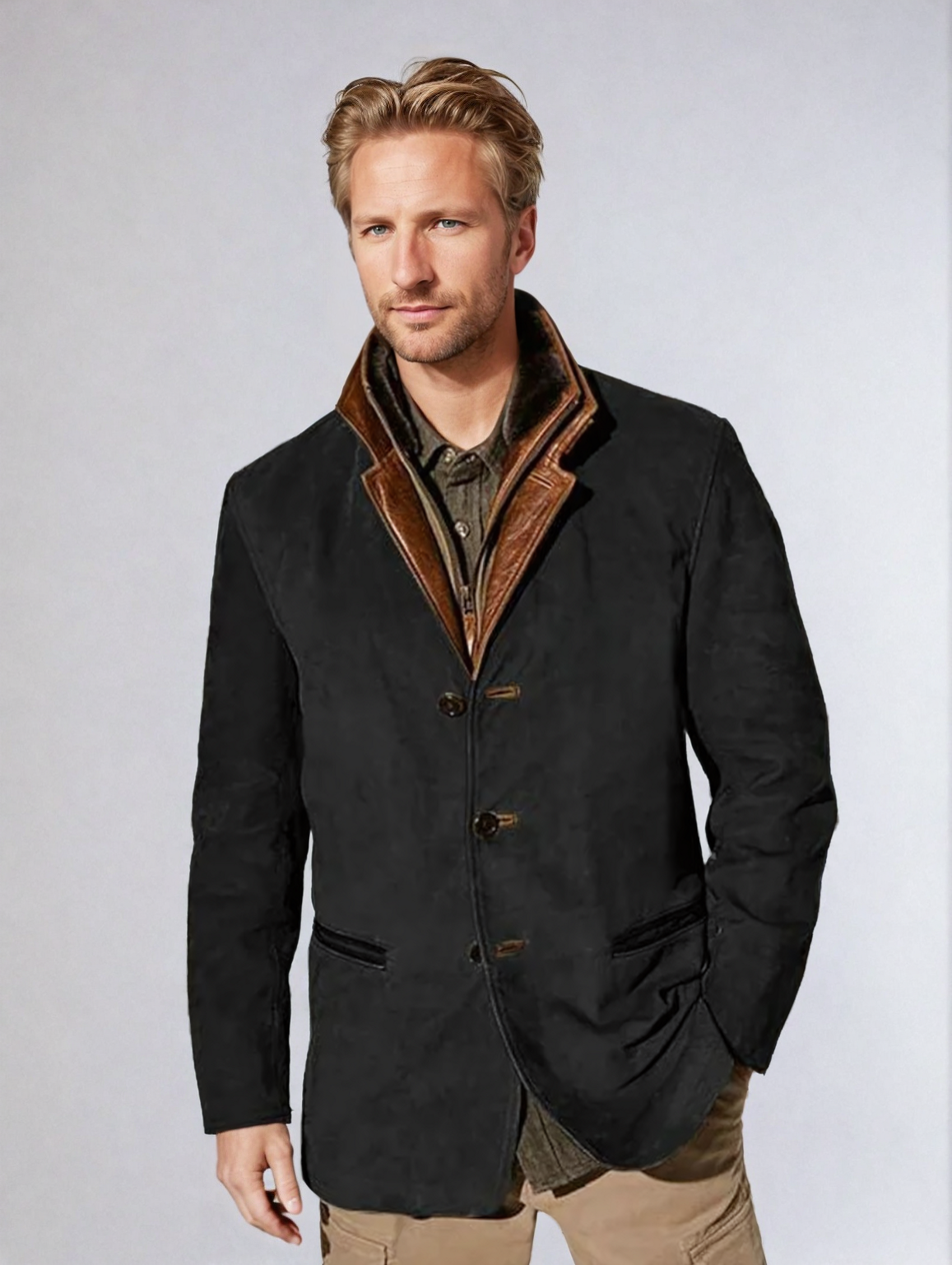 Herren-Lederjacke aus Hirschleder im Vintage-Stil – Klassische Eleganz & moderner Komfort