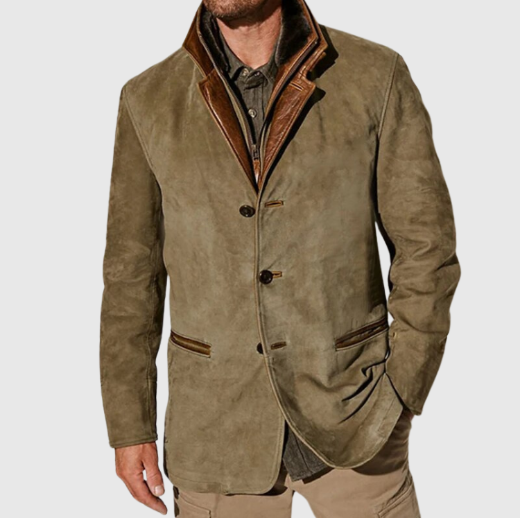Herren-Lederjacke aus Hirschleder im Vintage-Stil – Klassische Eleganz & moderner Komfort