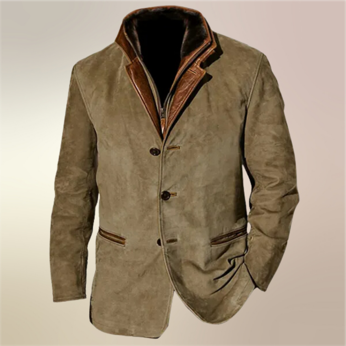 Herren-Lederjacke aus Hirschleder im Vintage-Stil – Klassische Eleganz & moderner Komfort