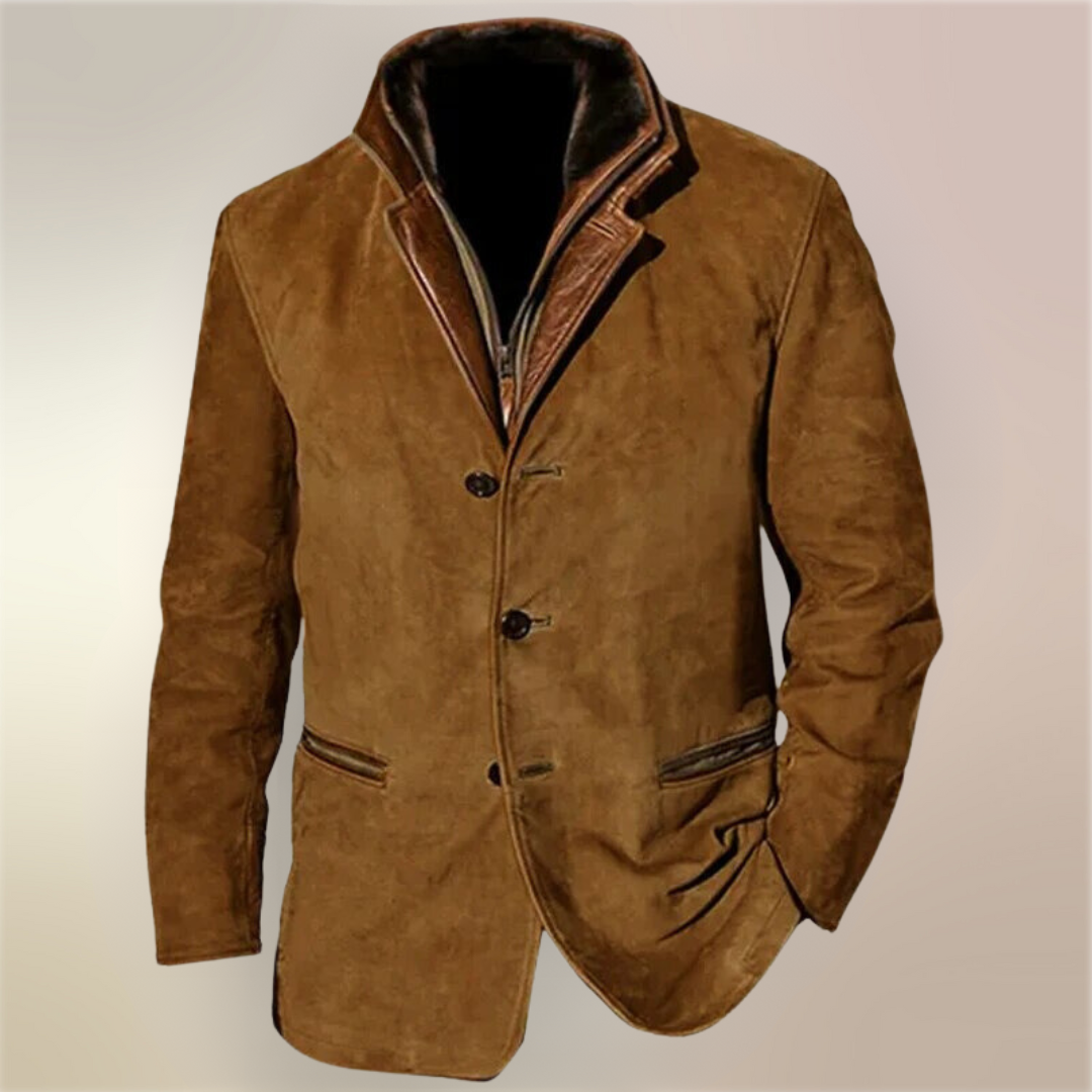Herren-Lederjacke aus Hirschleder im Vintage-Stil – Klassische Eleganz & moderner Komfort