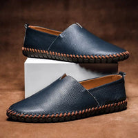 Herren-Loafer aus Kunstleder – Slip-On-Schuhe mit Mokassin-Naht
