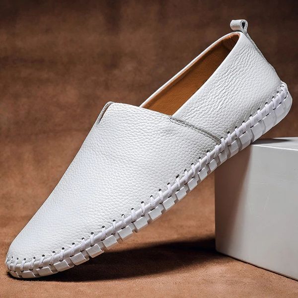 Herren-Loafer aus Kunstleder – Slip-On-Schuhe mit Mokassin-Naht