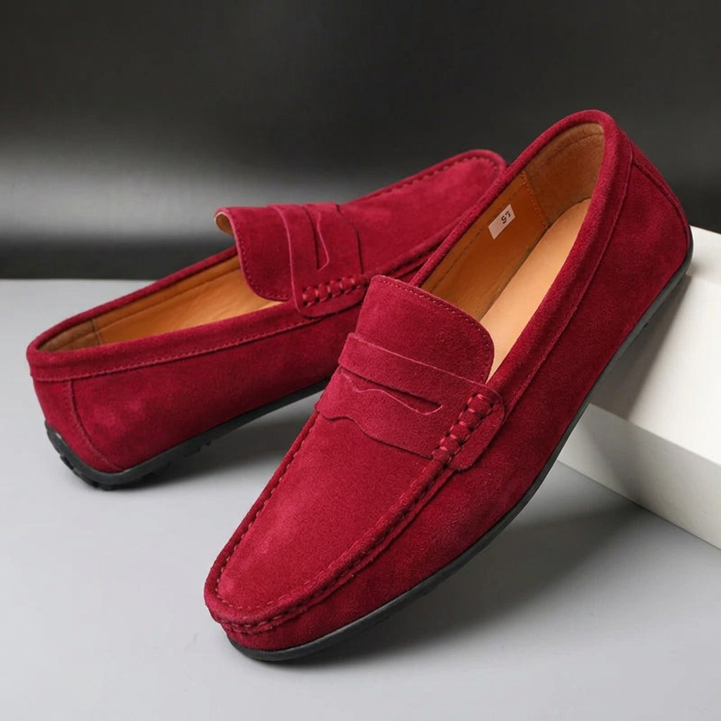 Herren-Loafer aus Wildleder mit gepolsterter Innensohle