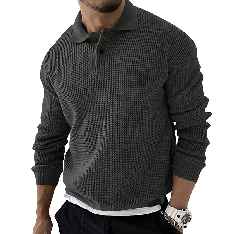 Herren-Polopullover mit Knopfleiste
