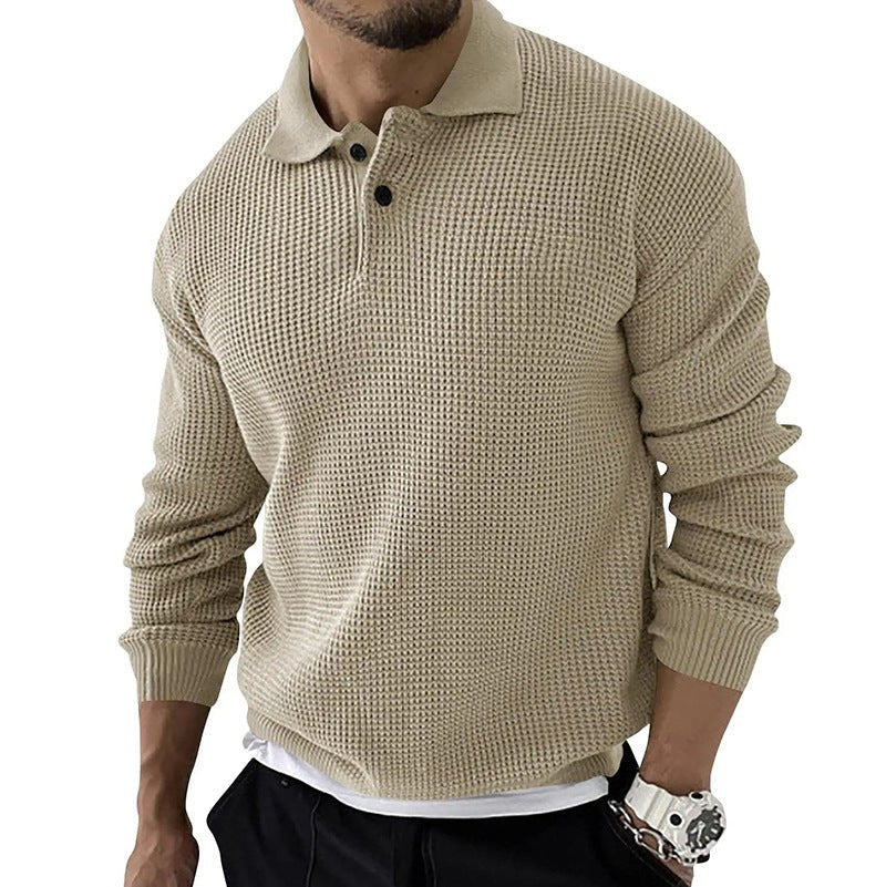 Herren-Polopullover mit Knopfleiste