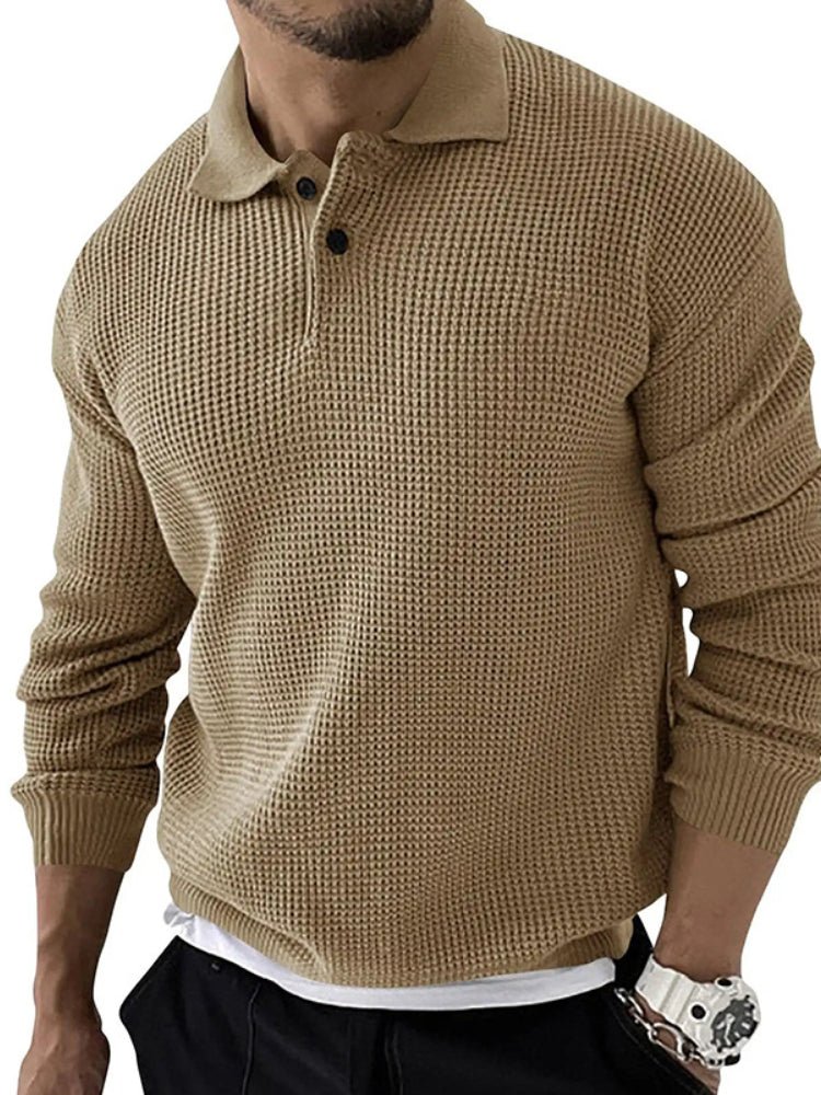 Herren-Polopullover mit Knopfleiste