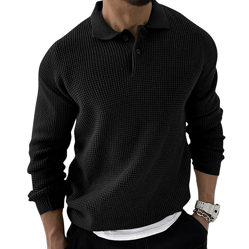 Herren-Polopullover mit Knopfleiste