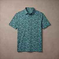 Herren-Poloshirt mit Melange-Print | Feuchtigkeitsableitend | UPF 50 | 4-Wege-Stretch