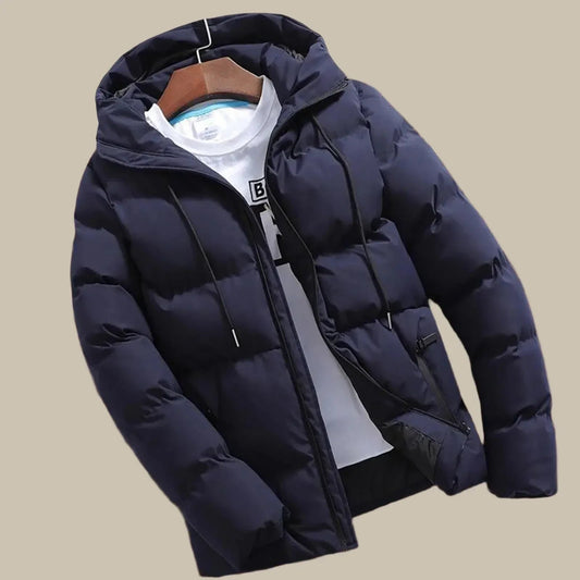 Herren-Pufferjacke mit Kapuze