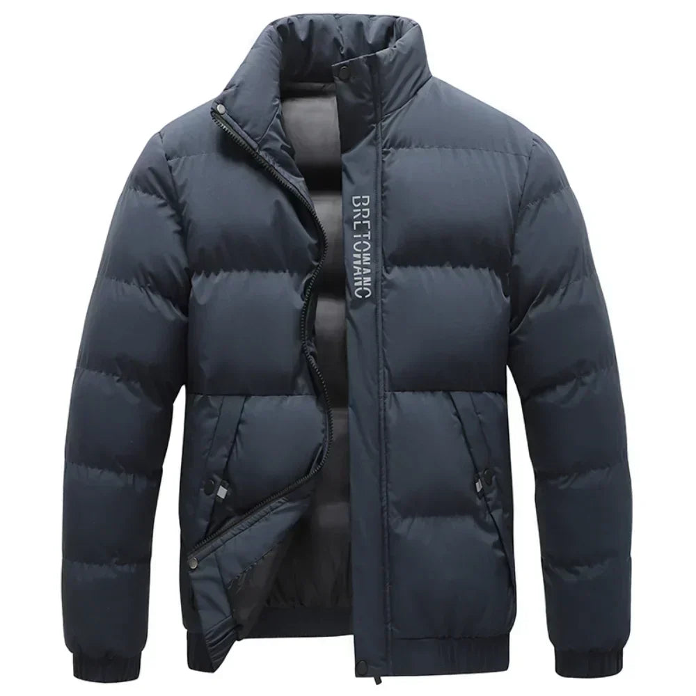 Herren-Pufferjacke mit Stehkragen