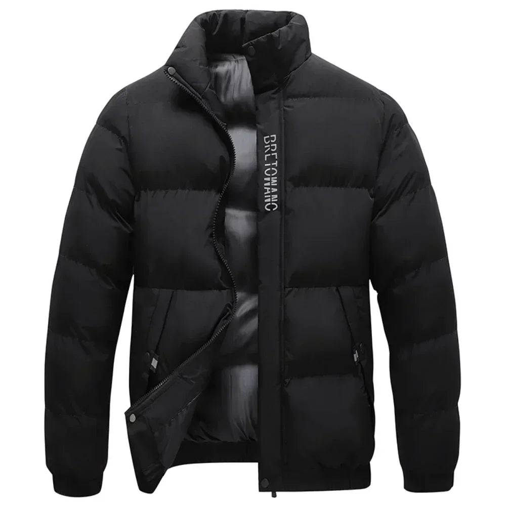 Herren-Pufferjacke mit Stehkragen
