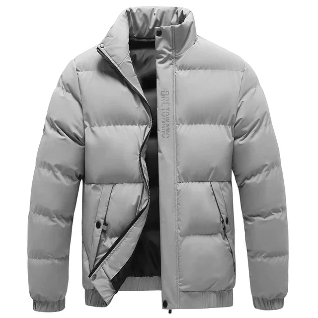 Herren-Pufferjacke mit Stehkragen