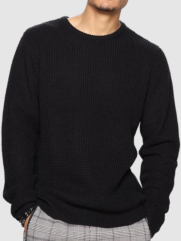 Herren-Pullover im Relaxed Fit mit Rundhalsausschnitt