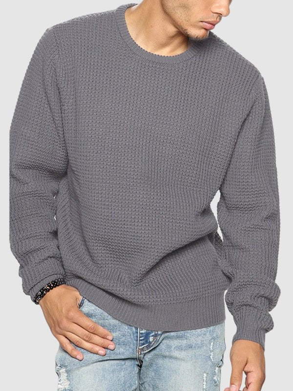 Herren-Pullover im Relaxed Fit mit Rundhalsausschnitt