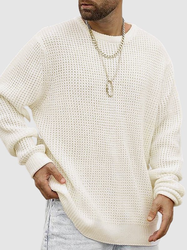 Herren-Pullover im Relaxed Fit mit Rundhalsausschnitt