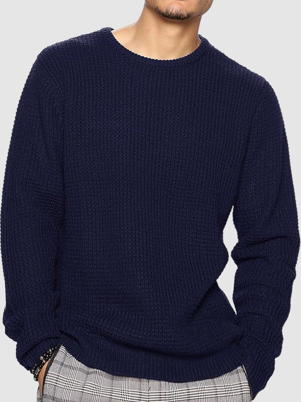 Herren-Pullover im Relaxed Fit mit Rundhalsausschnitt