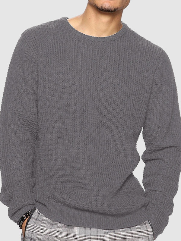 Herren-Pullover im Relaxed Fit mit Rundhalsausschnitt