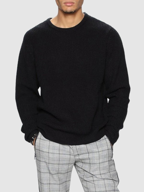 Herren-Pullover im Relaxed Fit mit Rundhalsausschnitt