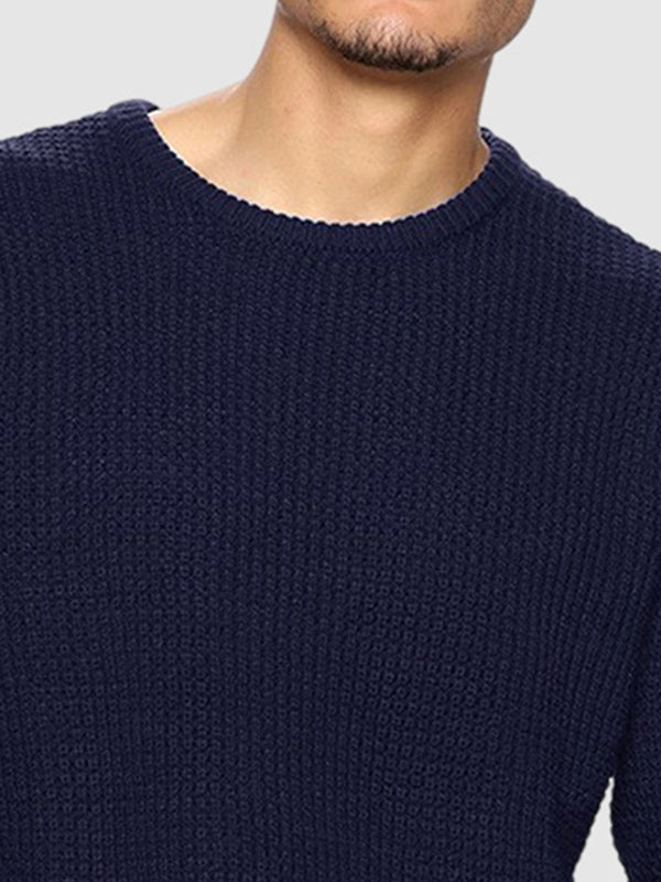 Herren-Pullover im Relaxed Fit mit Rundhalsausschnitt