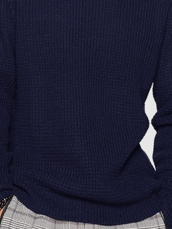 Herren-Pullover im Relaxed Fit mit Rundhalsausschnitt