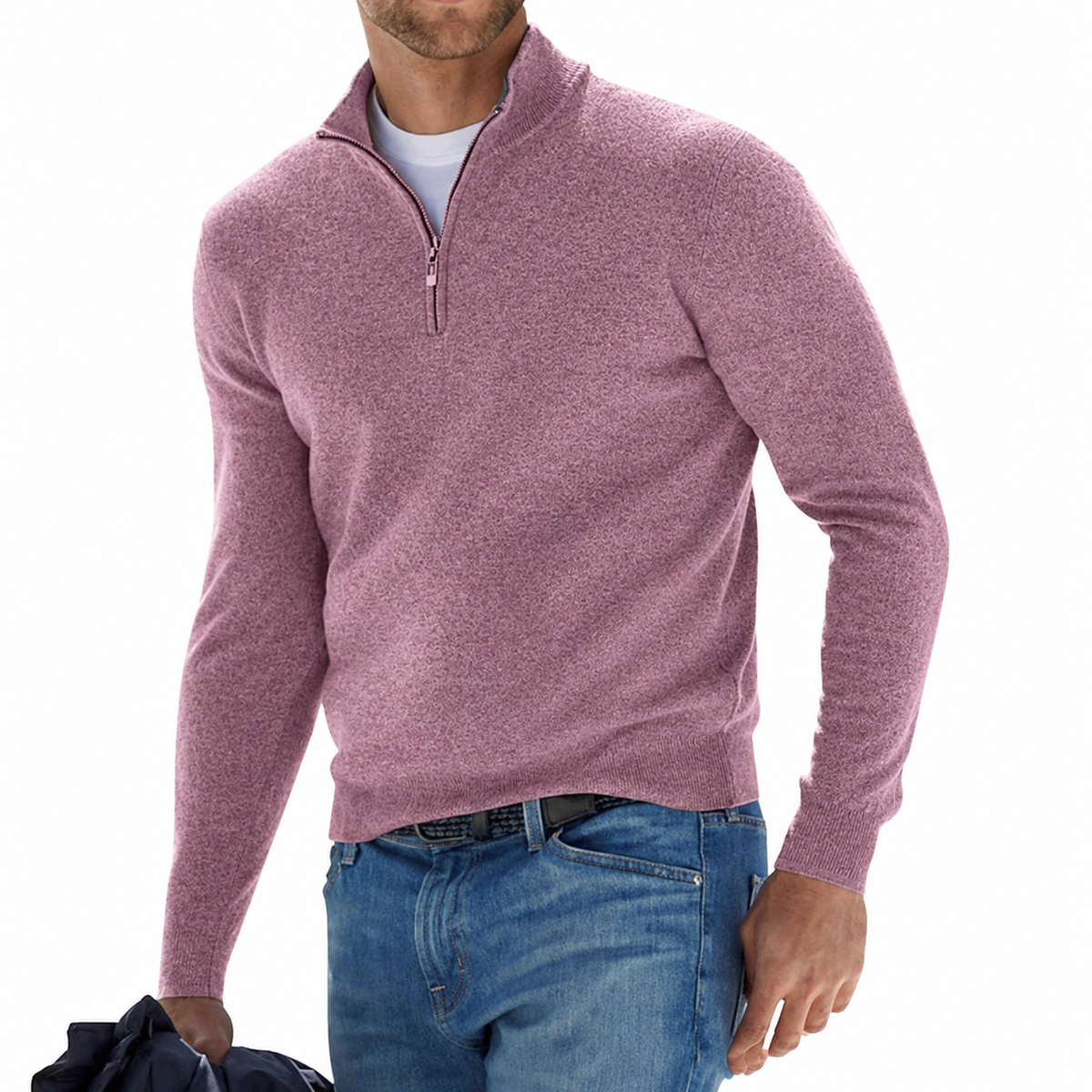 Herren-Pullover mit Reißverschluss