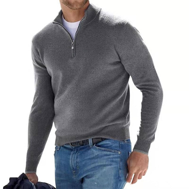 Herren-Pullover mit Reißverschluss