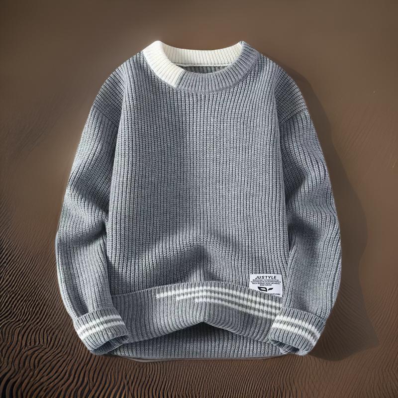Herren-Pullover mit Rundhalsausschnitt