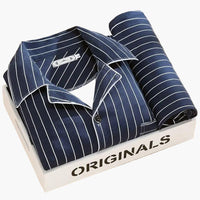 Herren-Schlafanzugset mit Hemd und langer Hose