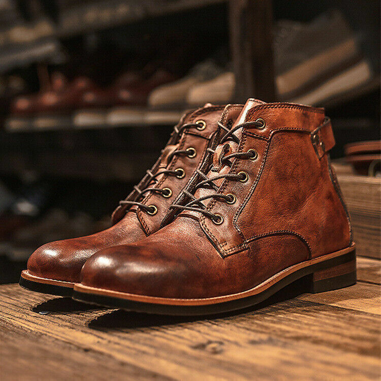Herren-Schnürstiefel aus Leder