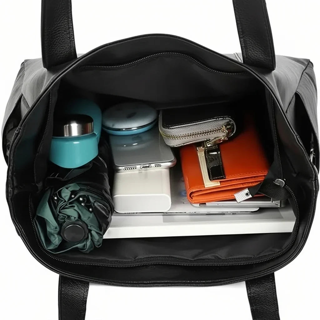 Herren-Schultertasche aus PU-Leder mit organisiertem Stauraum – Schwarz oder Braun