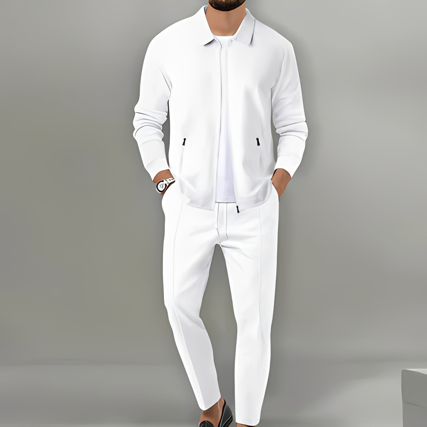 Herren-Set aus Jacke mit Reißverschluss und Hose