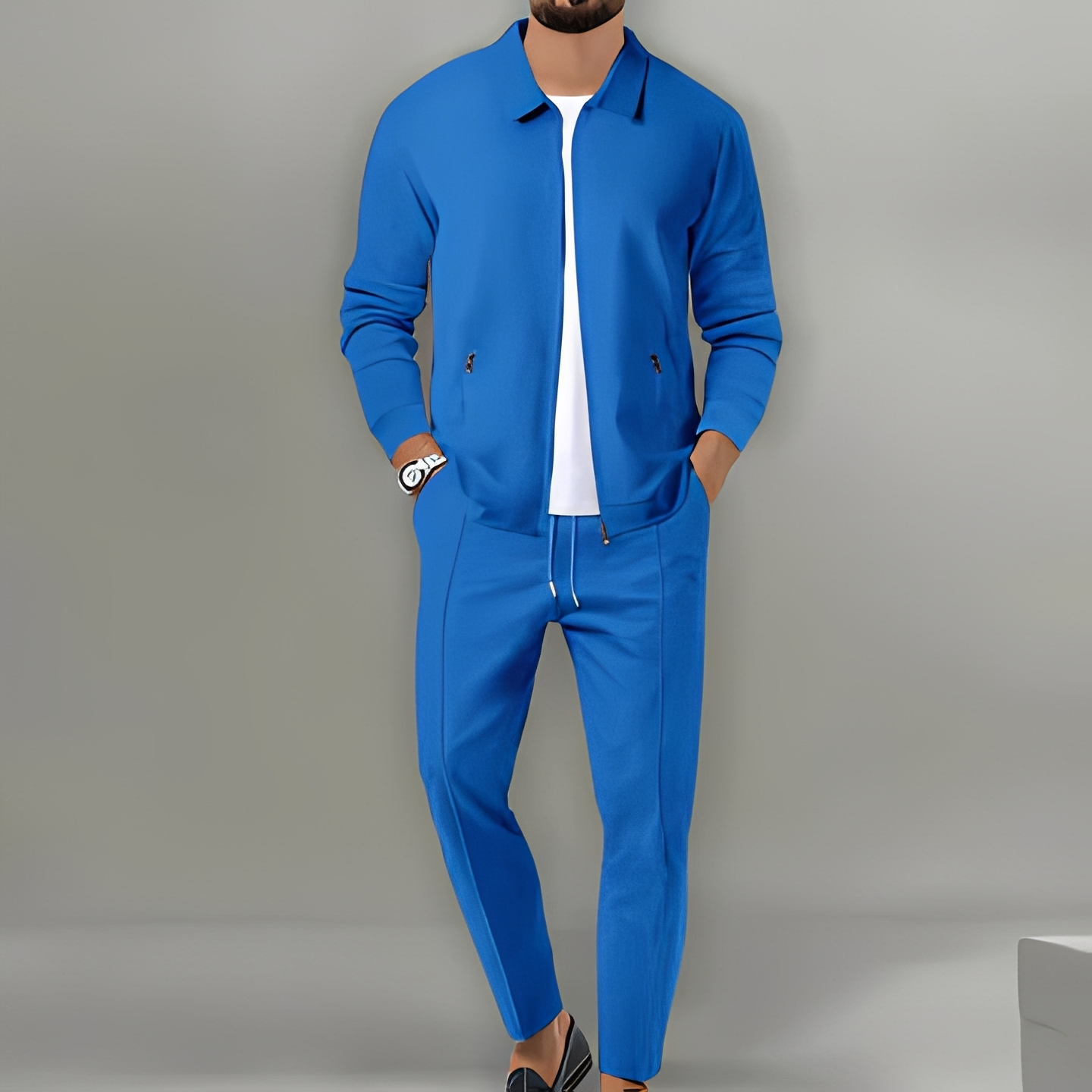 Herren-Set aus Jacke mit Reißverschluss und Hose