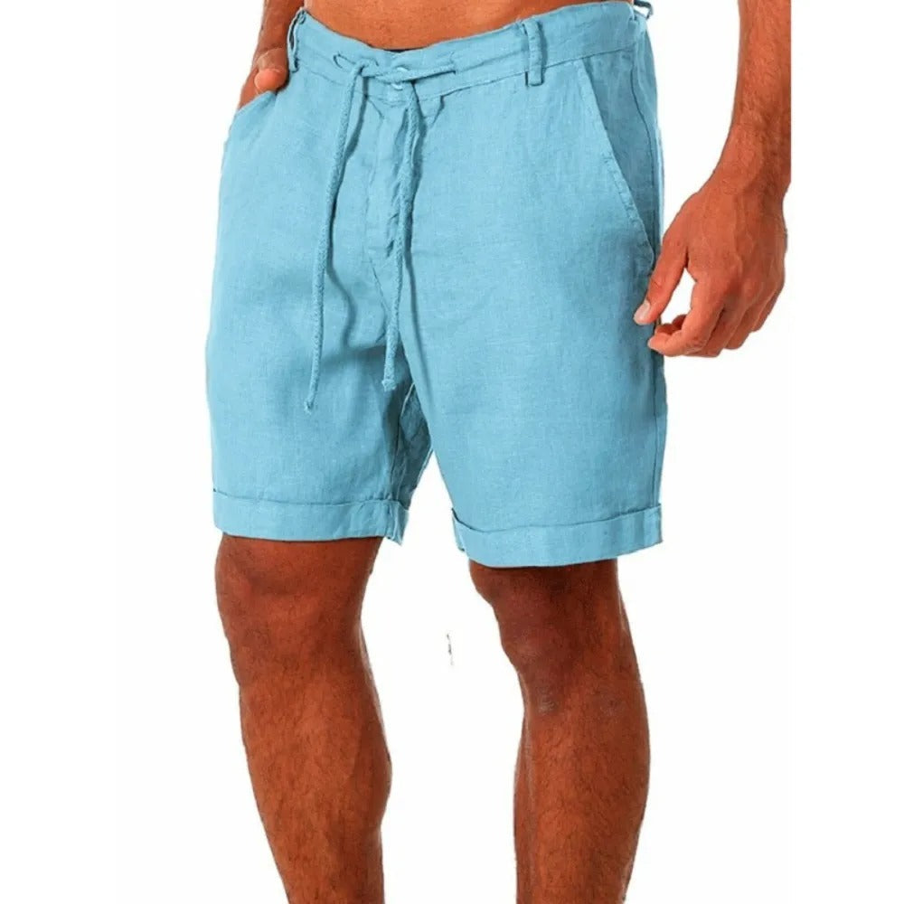 Herren-Shorts aus Baumwolle und Leinen