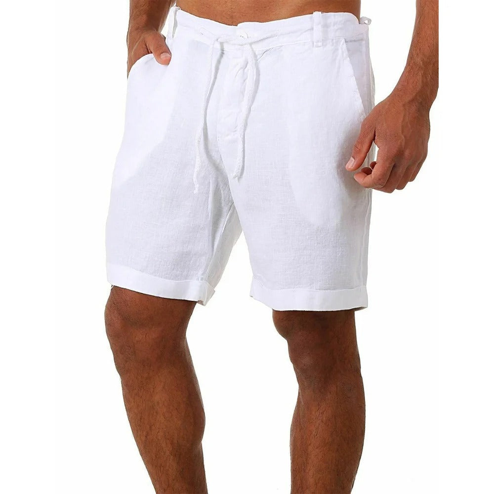 Herren-Shorts aus Baumwolle und Leinen