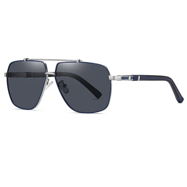 Herren-Sonnenbrille mit eckigem Rahmen und polarisierten Gläsern | Moderner Stil