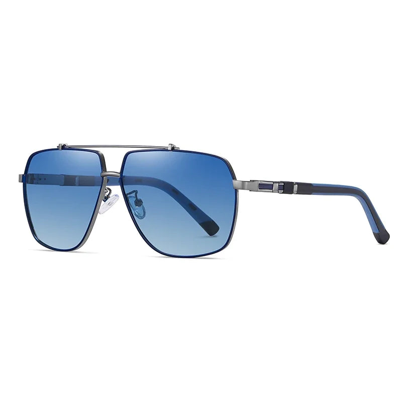 Herren-Sonnenbrille mit eckigem Rahmen und polarisierten Gläsern | Moderner Stil