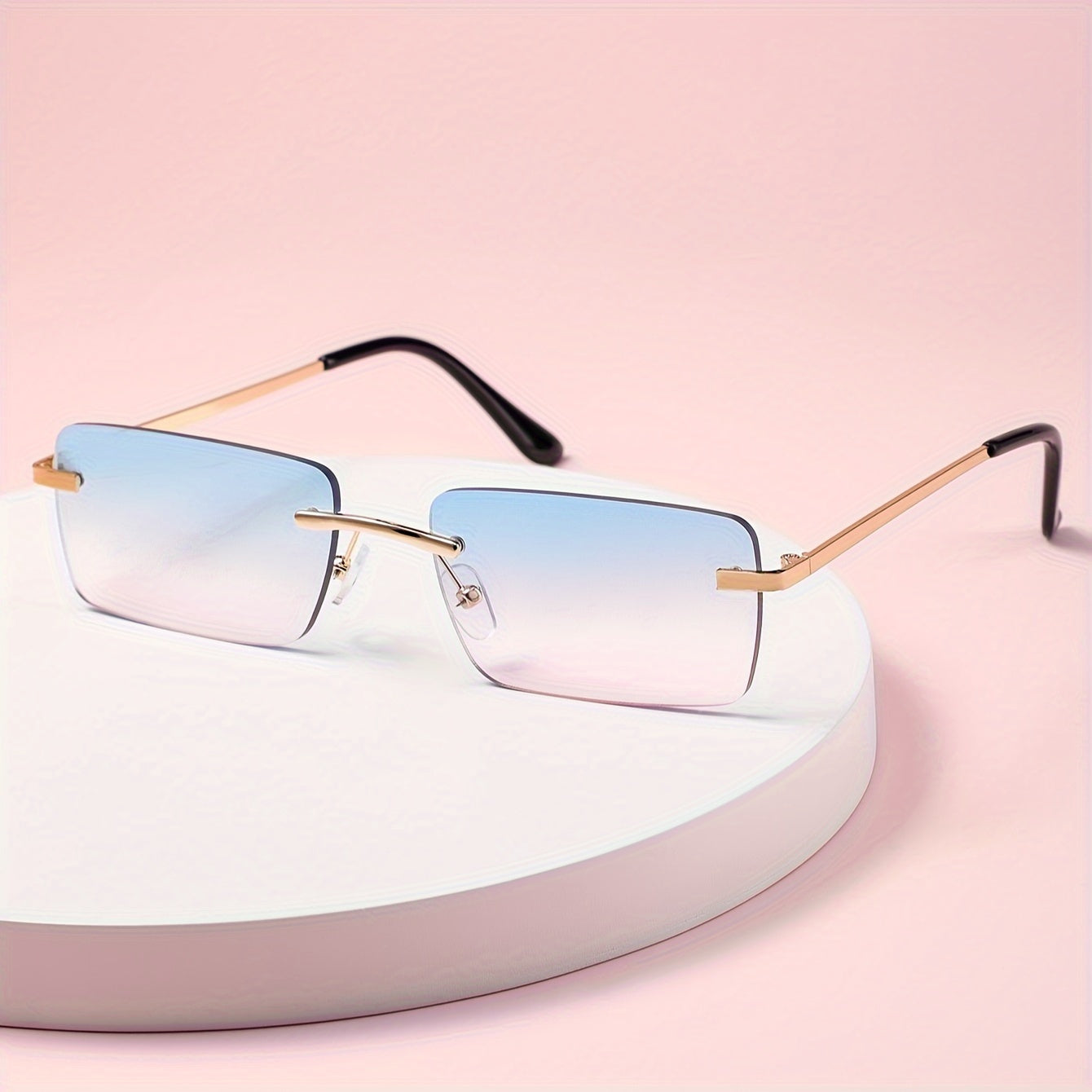Herren-Sonnenbrille mit UV-Schutz und leichtem Metallgestell – rahmenlose Konstruktion