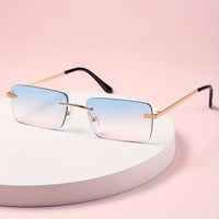 Herren-Sonnenbrille mit UV-Schutz und leichtem Metallgestell – rahmenlose Konstruktion