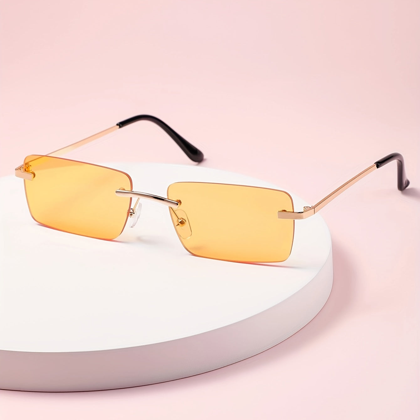 Herren-Sonnenbrille mit UV-Schutz und leichtem Metallgestell – rahmenlose Konstruktion