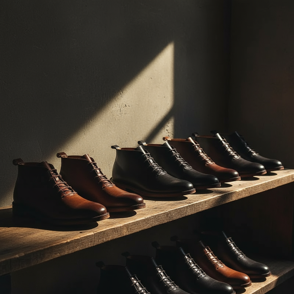Herren-Stiefeletten aus Leder