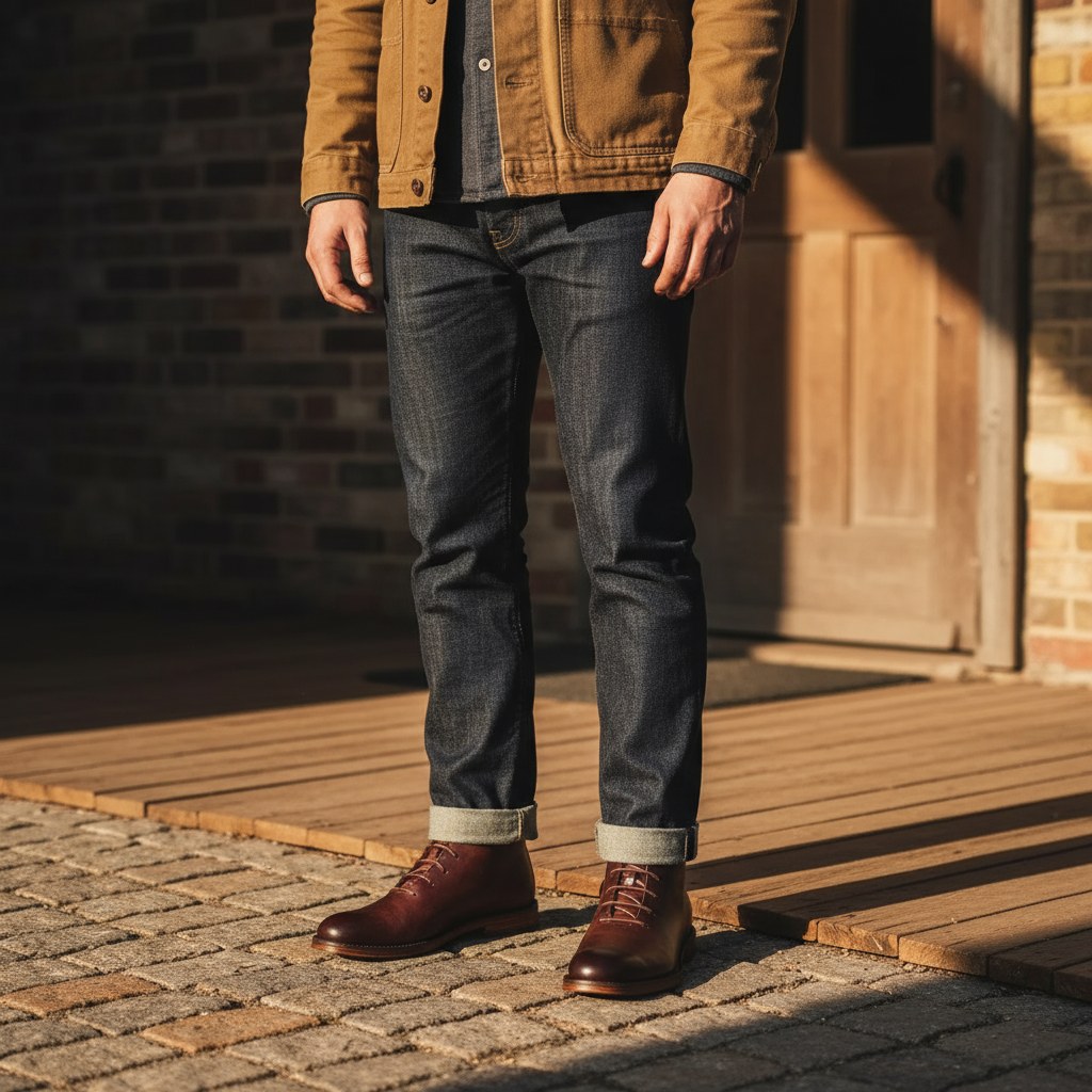 Herren-Stiefeletten aus Leder