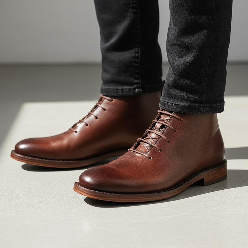Herren-Stiefeletten aus Leder