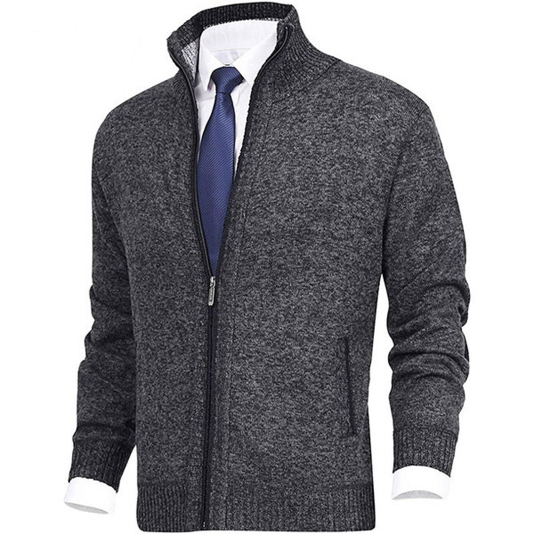 Herren-Strickjacke mit durchgehendem Reißverschluss