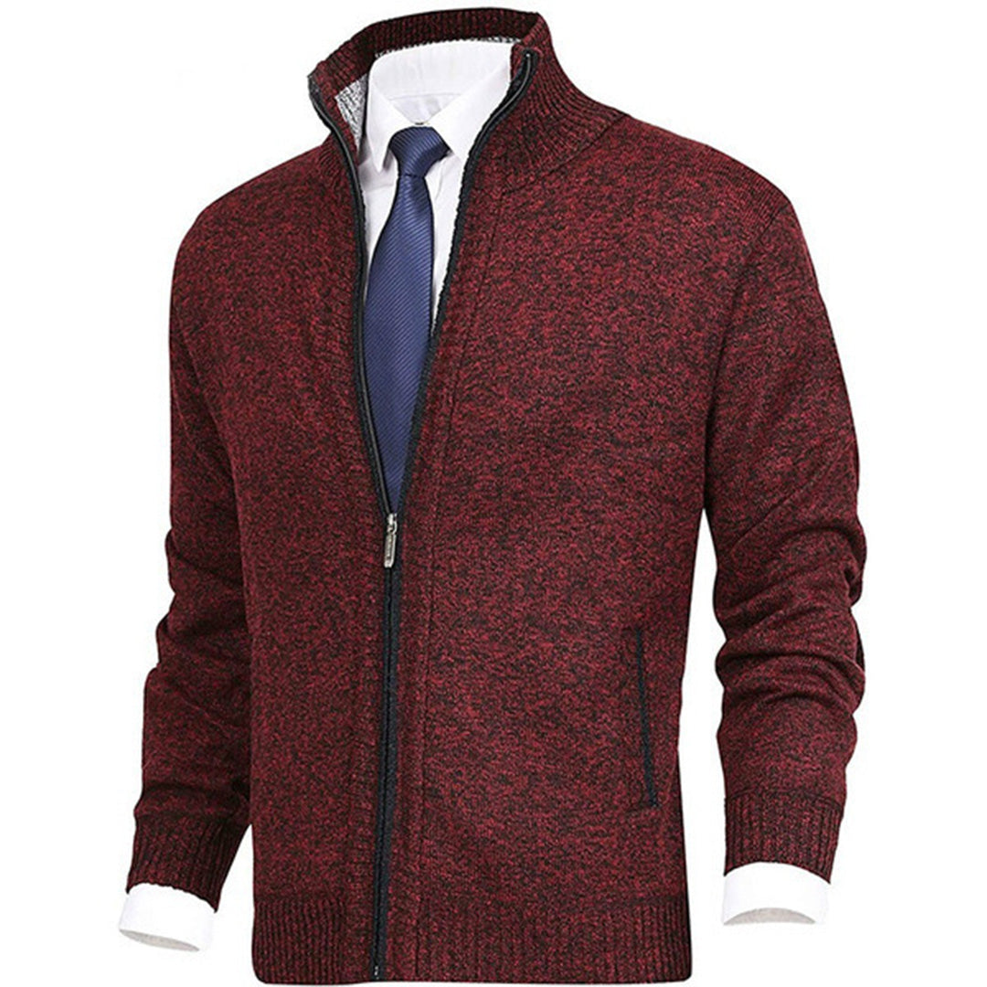 Herren-Strickjacke mit durchgehendem Reißverschluss