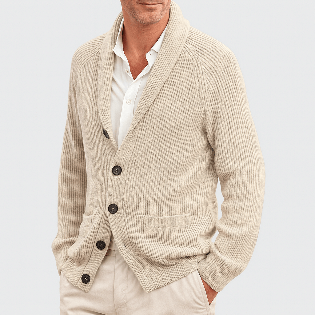Herren-Strickjacke mit Knöpfen